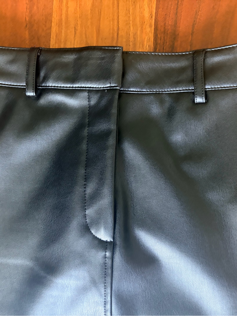 Dynamite Black Faux Leather Midi Skirt - Sleek High-Waist